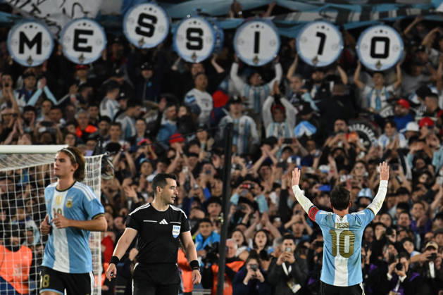 Lionel Messi farewell match BUENOS AIRES, ARGENTINA - OCTOBER 6: Lionel Messi of Argentina celebrate after scoring his third goal during his farewell match with the national team, Nationalteam at the International Friendly, Länderspiel, Nationalmannschaft match between Argentina Vs Benin at Monumental Stadium on October 6, 2026 in Buenos Aires, Argentina. Buenos Aires Estadio Monumental Antonio Liberti Buenos Aires Argentina Copyright: xIMAGOx xPhotoCero5x xLucianoxBisbalx