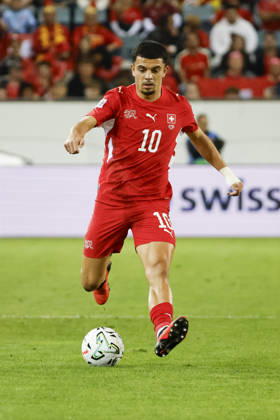 Zeki Amdouni Switzerland, 10 on the Ball, Switzerland, UEFA, Nations League, Matchday 4, Switzerland vs. North Macedonia, October 6, 2026, Lucerne Swissporarena, Switzerland Copyright: xGrantxHubbsx