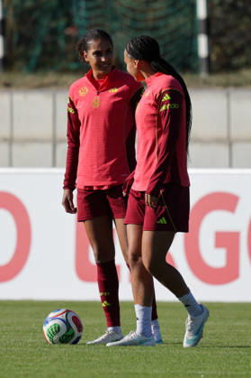 October 7, 2026, xgrfx, DFB Soccer Media Events, German Women s National Team Training, from left: Cora Zicai, Lisa Baum, German Women s National Team, Eppelheim