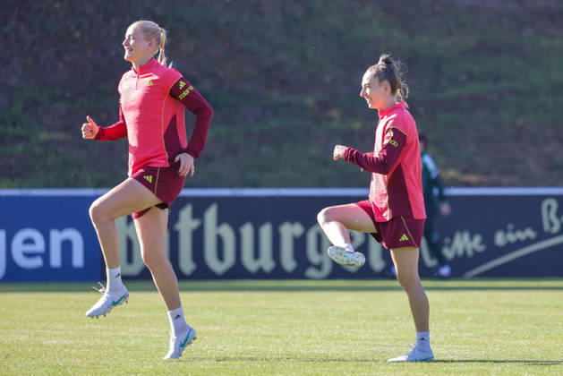 October 7, 2026, xgrfx, DFB Soccer Media Events, German Women s National Team Training, photo by Camilla Küver, Sophia Kleinherne, German Women s National Team, Eppelheim
