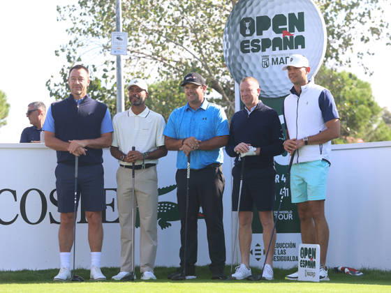 ESP Mutua Madrid Open Tennis Tournament: Patrick Reed with Ashley Cole and John Terry, former Chelsea FC players, during his participation in the Spanish Open Pro-Am, held at the Villa de Madrid Country Club on October 7, 2026, in Madrid, Spain Madrid Spain Copyright: xALBERTOxSIMONx AgenciaxLOFx