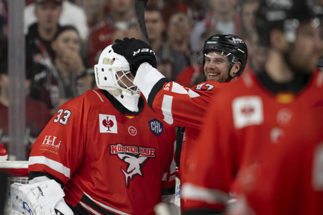 CHL Cologne Sharks vs. Herning Blue Fox, Cologne, October 7, 2026; Nico Wiens, Cologne Sharks, goaltender, 33; CHL Cologne Sharks vs. Herning Blue Fox on October 7, 2026, at the Lanxess Arena in Cologne, Germany Copyright: xBEAUTIFULxSPORTS AndreasxDickx