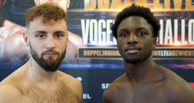 July 10, 2026, Aschersleben, EDEKA Center, Seegraben 5, Boxing, Julian Vogel, SES, Bakari Diallo, France