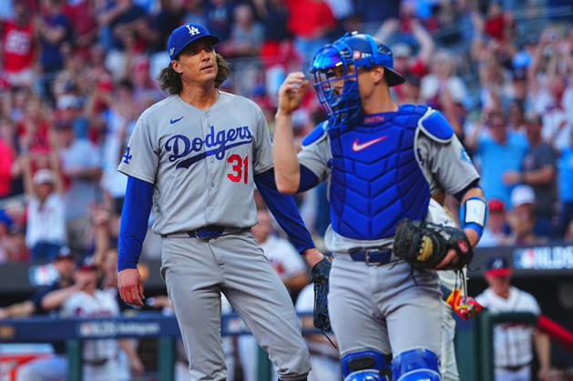 Tyler Glasnow(Dodgers) Starting pitcher Tyler Allen Glasnow Oct.7,2026 - Baseball : MLB, Baseball Herren, USA National League Division Series Atlanta Braves vs. Los Angeles Dodgers Venue: Truist Park (Cumberland, Georgia, USA)  aflo_354249830 YujixArakawax