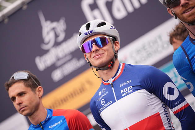 France s Romain Grégoire of Groupama-FDJ United during the 110th edition of the Gran Piemonte 2026 a 185 km one day race from Asti to Bra on October 08, 2026, Italy.  Copyright: xMarcoxAlpozzi LaPressex