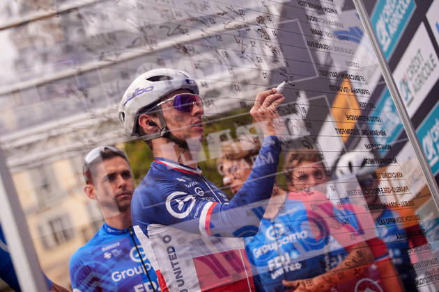 France s Romain Grégoire of Groupama-FDJ United during the 110th edition of the Gran Piemonte 2026 a 185 km one day race from Asti to Bra on October 08, 2026, Italy.  Copyright: xMarcoxAlpozzi LaPressex