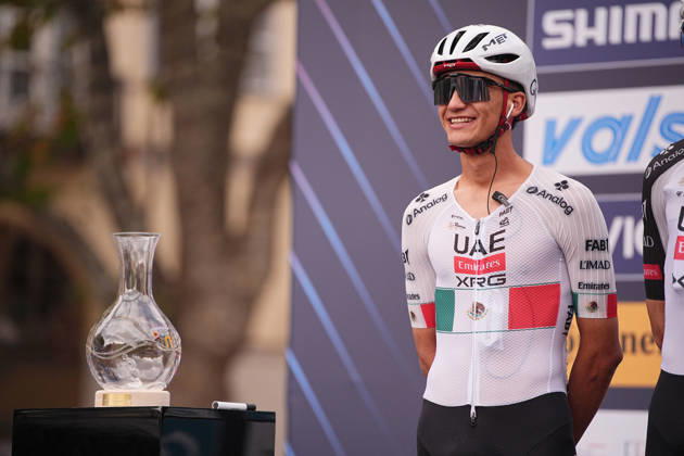 Mexico s Isaac Del Toro Romero of UAE Team Emirates XRG during the 110th edition of the Gran Piemonte 2026 a 185 km one day race from Asti to Bra on October 08, 2026, Italy.  Copyright: xMarcoxAlpozzi LaPressex