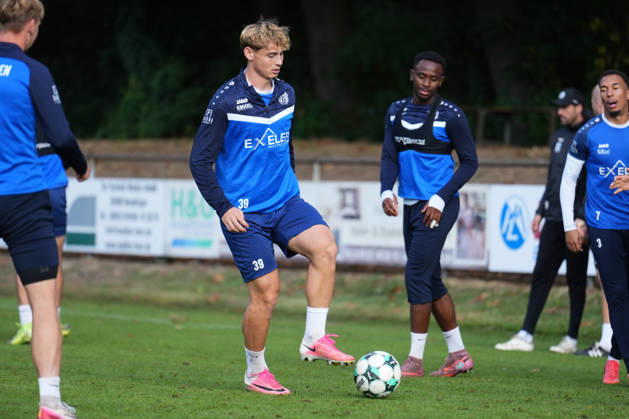 German Soccer, Training Session, 3rd Division, 2026–2027 Season, NVB Campus B, Hänsch Arena Field, SV Meppen, Thursday, October 8, 2026, Morning Training: Florian Bähr of SV Meppen, No. 39, plays the ball Copyright: xLennxLübbersx