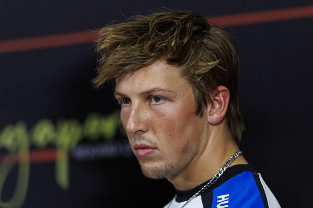 RECORD DATE NOT STATED 8th October 2026; Marina Bay, Singapore; Formula 1, Singapore Grand Prix, Arrival Day; Liam Lawson (30) of New Zealand and Visa Cash App Racing Bulls Formula One Team during the press conference, PK, Pressekonferenz at the Singapore Grand Prix StephenxBlackberry
