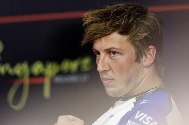 RECORD DATE NOT STATED 8th October 2026; Marina Bay, Singapore; Formula 1, Singapore Grand Prix, Arrival Day; Liam Lawson (30) of New Zealand and Visa Cash App Racing Bulls Formula One Team during the press conference, PK, Pressekonferenz at the Singapore Grand Prix StephenxBlackberry