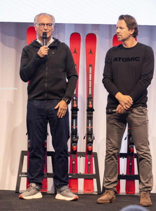 ALPINE SKIING - Atomic Media Day 2026 ALTENMARKT,AUSTRIA,08.OCT.26 - ALPINE SKIING - Atomic Media Day. Image shows CEO Wolfgang Mayrhofer and race director Christian Hoeflehner (Atomic).  GEPAxpictures xHaraldxSteiner