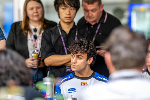 MARINA BAY, SINGAPORE: Arvid Lindblad, racing for the Racing Bulls team during the 2026 Formula 1 Singapore Grand Prix at the Marina Bay Street Circuit in Marina Bay, Singapore