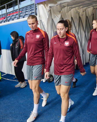 08.10.2026 LEUVEN , PILKA NOZNA KOBIET ( WOMEN S FOOTBALL) TRENING OFICJALNY PRZED POLFINALEM BARAZY MISTRZOSTW SWIATA 2027 TRENING NZ. OLIWIA WOS, WIKTORIA ZIENIEWICZ FOTO RADOSLAW JOZWIAK CYFRASPORT NEWSPIX.PL --- Newspix.pl  RA2_6007