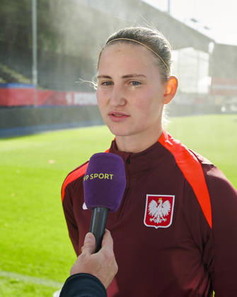 08.10.2026 LEUVEN , PILKA NOZNA KOBIET ( WOMEN S FOOTBALL) TRENING OFICJALNY PRZED POLFINALEM BARAZY MISTRZOSTW SWIATA 2027 TRENING NZ. JULIA WOZNIAK FOTO RADOSLAW JOZWIAK CYFRASPORT NEWSPIX.PL --- Newspix.pl  RA2_6089