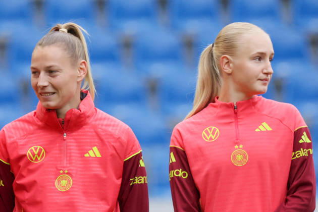 October 8, 2026, xgrfx, DFB Soccer Media Events, German Women s National Team Press Conference and Final Training Session featuring Sarai Linder and Luzie Zähringer, German Women s National Team, Karlsruhe