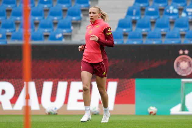 October 8, 2026, xgrfx, DFB Soccer Media Events, German Women s National Team Press Conference and Final Training Session, by Elisa Senß, German Women s National Team, Karlsruhe
