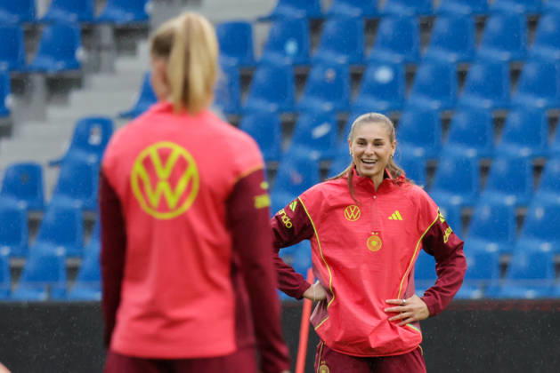 October 8, 2026, xgrfx, DFB Soccer Media Events, German Women s National Team Press Conference and Final Training Session featuring Jule Brand, German Women s National Team, Karlsruhe