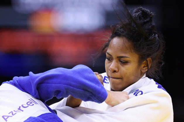 AZERBAIJAN, BAKU - OCTOBER 8, 2026: Nauana Silva of Brazil is pictured during a -70 kg bout against Giovanna Scoccimarro of Germany as part of the 2026 World Judo Championships at the National Gymnastics Arena. Mikhail Sinitsyn TASS 98959709