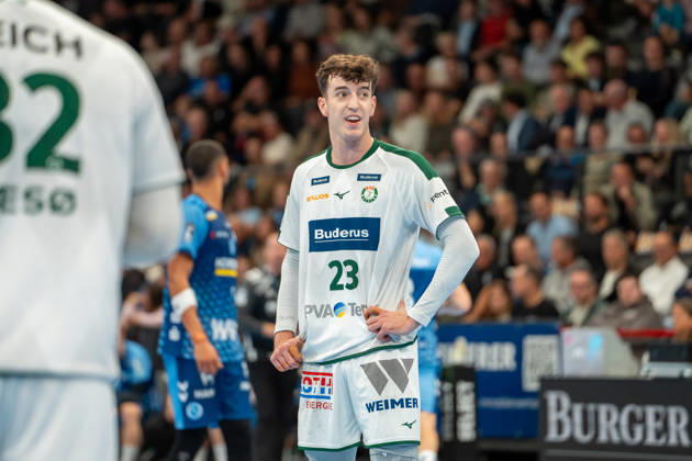 Handball I Men I 2026–2027 Season I Bundesliga I Matchday 8 I TVB Stuttgart vs. HSG Wetzlar I October 8, 2026 Marti Soler Biescas 23, HSG Wetzlar Stuttgart Porsche Arena Baden-Württemberg, Germany Copyright: xLobeca MaxxPetershansx