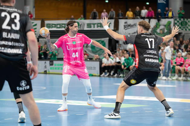 Handball, HBL2: SC DHfK Leipzig vs. TuS N Lübbecke, October 8, 2026; Dean Bombac 44, SC DHfK Leipzig; Handball, 2nd Bundesliga, 2026–2027 season, Matchday 7: SC DHfK Leipzig vs. TuS N Lübbecke on October 8, 2026, at the Quarterback Immobilien Arena Leipzig Copyright: xBEAUTIFULxSPORTS JanxKaeferx