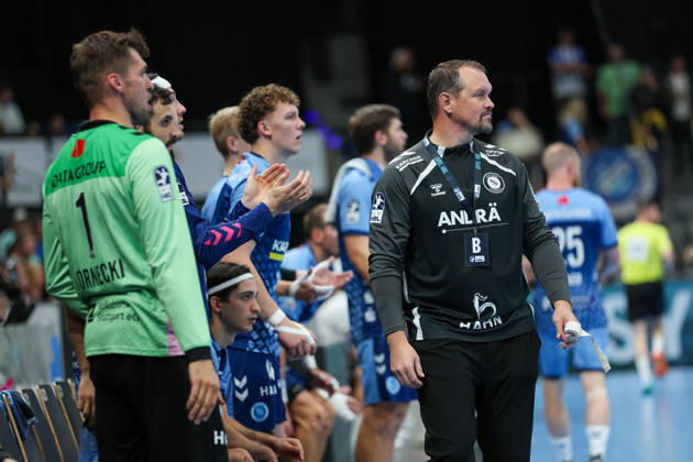 Misha Kaufmann, TVB Stuttgart, Coach (GER), TVB Stuttgart vs. HSG Wetzlar, Handball, Opel Handball Bundesliga, Matchday 8, 2026–2027 Season, October 8, 2026 GER, TVB Stuttgart vs. HSG Wetzlar, Handball, Opel Handball Bundesliga, Matchday 8, 2026–2027 Season, October 8, 2026 Stuttgart Copyright: xEibner-Pressefoto SoerenxHerwegx EP_SHG