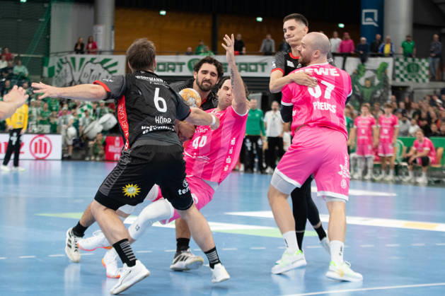 Handball, HBL2: SC DHfK Leipzig vs. TuS N Lübbecke, October 8, 2026; Dean Bombac 44; SC DHfK Leipzig is defeated. Handball, 2nd Bundesliga, 2026–2027 season, Matchday 7: SC DHfK Leipzig vs. TuS N Lübbecke on October 8, 2026, at the Quarterback Immobilien Arena Leipzig Copyright: xBEAUTIFULxSPORTS JanxKaeferx