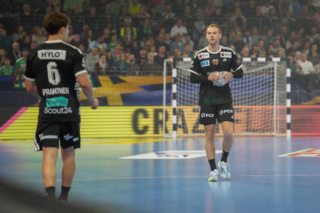 Pictured: Mathias Gidsel of Füchse Berlin, age 19, in action on August 10, 2026; Füchse Berlin vs. FC Porto, EHF Handball Champions League, 2026–27 season, Max Schmeling Halle Copyright: HMBxMedia xPascalxSpanehl