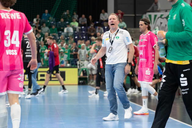 Handball, HBL2: SC DHfK Leipzig vs. TuS N Lübbecke, October 8, 2026; Head Coach Frank Carstens, SC DHfK Leipzig; Handball, 2nd Bundesliga, 2026–2027 season, Matchday 7: SC DHfK Leipzig vs. TuS N Lübbecke on October 8, 2026, at the Quarterback Immobilien Arena Leipzig Copyright: xBEAUTIFULxSPORTS JanxKaeferx