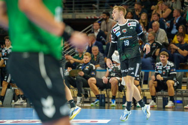 Pictured: Mathias Gidsel, Füchse Berlin, August 10, 2026; Füchse Berlin vs. FC Porto, EHF Handball Champions League, 2026–27 season, Max Schmeling Halle Copyright: HMBxMedia xPascalxSpanehl