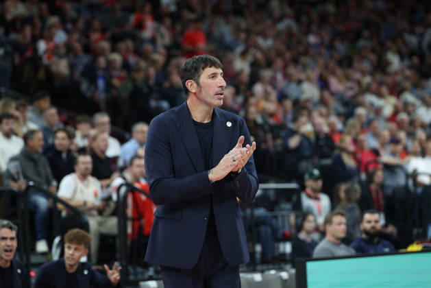 Alex Mumbru, Virtus Bologna, Head Coach, GER, FC Bayern Basketball vs. Virtus Bologna, Basketball, EuroLeague, Round 4, 2026–2027 Season, October 8, 2026, GER, FC Bayern Basketball vs. Virtus Bologna, Basketball, EuroLeague, Round 4, 2026–2027 Season, October 8, 2026, Munich Copyright: xEibner-Pressefoto JennixMaulx EP_JML