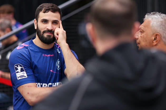 Mohamed Darmoul, TVB Stuttgart, 70 GER, TVB Stuttgart vs. HSG Wetzlar, Handball, Opel Handball Bundesliga, Matchday 8, 2026–2027 Season, October 8, 2026 GER, TVB Stuttgart vs. HSG Wetzlar, Handball, Opel Handball Bundesliga, Matchday 8, 2026–2027 season, October 8, 2026 Stuttgart Copyright: xEibner-Pressefoto SoerenxHerwegx EP_SHG