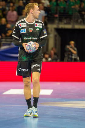 Pictured: Mathias Gidsel, Füchse Berlin, August 10, 2026, Füchse Berlin vs. FC Porto, EHF Handball Champions League, 2026–27 season, Max Schmeling Halle Copyright: HMBxMedia xPascalxSpanehl