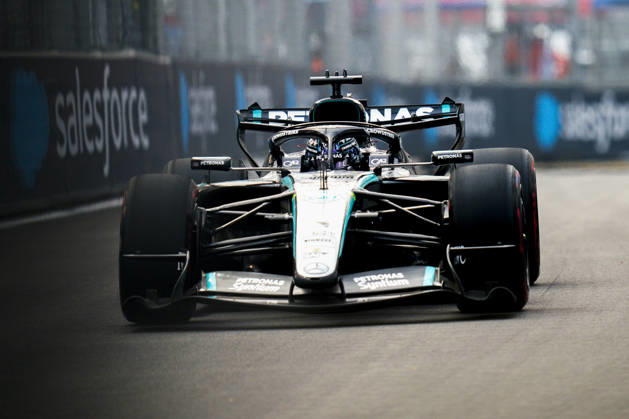 FORMULA 1 SINGAPORE AIRLINES SINGAPORE GRAND PRIX 2026 George Russell (GBR) 63 Mercedes in practice during the Formula 1 Singapore Airlines Singapore Grand Prix 2026, Round 17 of the 2026 Formula 1 World Championship, WM, Weltmeisterschaft from 9th - 11th October 2026 at the Marina Bay Street Circuit, Singapore. Credit: Robbie Hoad Every Second Media Editorial use only. All images are copyright Every Second Media Limited. No images may be reproduced without prior permission. Copyright: xIMAGO EveryxSecondxMediax ESM-2203-0257 RobbiexHoadx xEveryxSecondxMediax