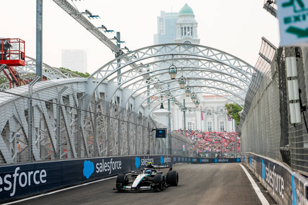 Formula 1 Singapore Grand Prix - FP1 ANDREA KIMI ANTONELLI 12 (ITA) of Mercedes-AMG PETRONAS Formula One Team (Mercedes-AMG F1 W17) on Friday during FP1 during the Formula 1 Singapore Airlines Singapore Grand Prix 2026 at Marina Bay Street Circuit, Singapore, on October 9, 2026. Photo by Antoine LAPEYRE Reveries Agency ABACAPRESS.COM Marina Bay Singapore  Copyright: xAntoinexLapeyre ReveriesxAgency ABACAx