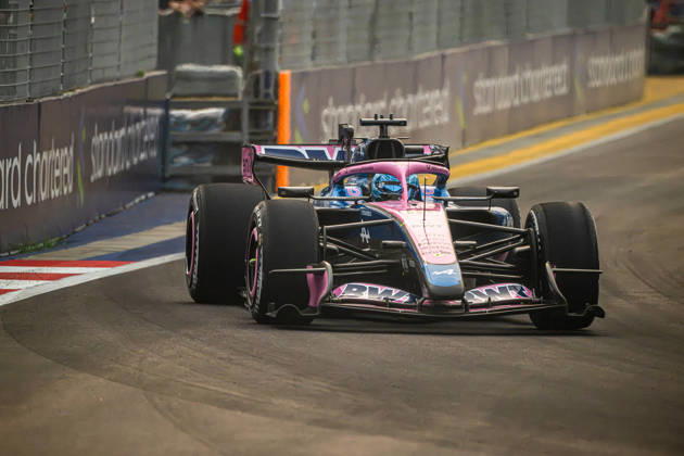 RECORD DATE NOT STATED 9th October 2026; Marina Bay, Singapore; Formula 1, Singapore Grand Prix, Free Practice and Sprint Qualifying Day; Pierre Gasly (10) of France and BWT Alpine Formula One Team at turn 18 DavidxAsh