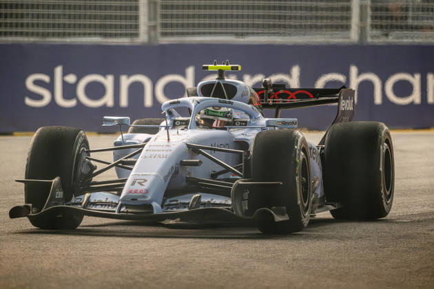 RECORD DATE NOT STATED 9th October 2026; Marina Bay, Singapore; Formula 1, Singapore Grand Prix, Free Practice and Sprint Qualifying Day; Gabriel Bortoleto (5) of Brazil and Audi Revolut F1 Team in the new livery DavidxAsh