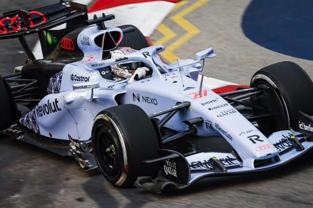 F1 - SINGAPORE GRAND PRIX 2026 27 HULKENBERG Nico (ger), Audi F1 Team , action during the 2026 Formula 1 Singapore Grand Prix, 17th round of the 2026 Formula One World Championship, WM, Weltmeisterschaft from October 9 to 11, 2026 on the Marina Bay Street Circuit, in Singapore, Singapore - SingaporeSingapore  Copyright: xJulienxDelfossex