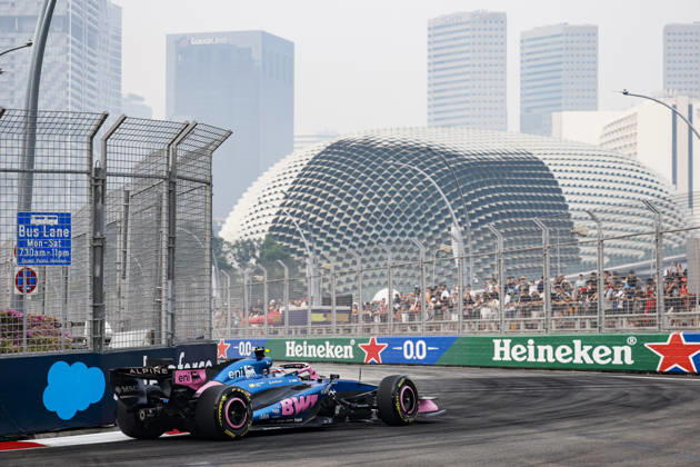 F1 - SINGAPORE GRAND PRIX 2026 43 COLAPINTO Franco (arg), Alpine F1 Team A526, action during the 2026 Formula 1 Singapore Grand Prix, 17th round of the 2026 Formula One World Championship, WM, Weltmeisterschaft from October 9 to 11, 2026 on the Marina Bay Street Circuit, in Singapore, Singapore - SingaporeSingapore  Copyright: xJulienxDelfossex