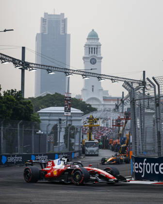 F1 - SINGAPORE GRAND PRIX 2026 16 LECLERC Charles (mco), Scuderia Ferrari SF-26, action during the 2026 Formula 1 Singapore Grand Prix, 17th round of the 2026 Formula One World Championship, WM, Weltmeisterschaft from October 9 to 11, 2026 on the Marina Bay Street Circuit, in Singapore, Singapore - SingaporeSingapore  Copyright: xJulienxDelfossex