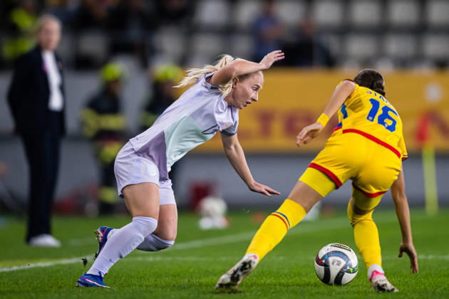 October 9, 2010: Thea Bjelde of Norway during the FIFA Women’s World Cup Qualifier soccer match between Romania and Norway on October 9, 2026 in Bucharest. Photo by Marius Simensen, BILDBYRAN COP 238 bbeng women s FIFA World Cup qualifiers soccer football international match Norway Romania  Copyright: MARIUSxSIMENSEN BB261009BB531