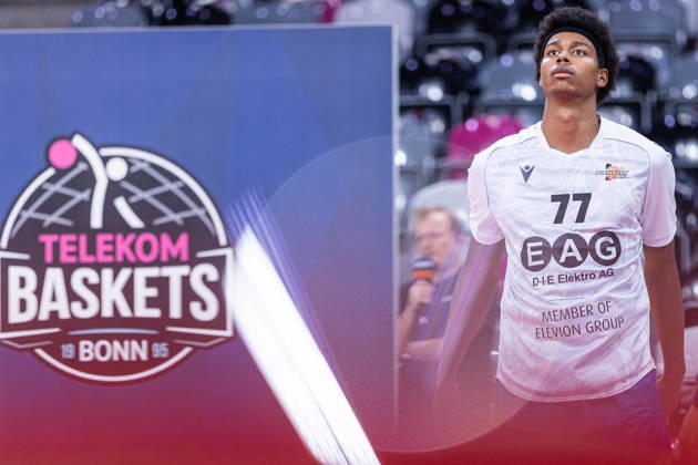easyCredit Basketball Bundesliga, Telekom Baskets Bonn vs. Science City Jena, October 9, 2026 Daniel Biel Science City Jena 77 Before the Game easyCredit Basketball Bundesliga, Telekom Baskets Bonn vs. Science City Jena, October 9, 2026, Telekom Dome Bonn Copyright: xBEAUTIFULxSPORTS Derixx