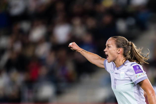 261009 Guro Reiten of Norway celebrates after scoring the 0–1 goal during the FIFA Women’s World Cup Qualifier soccer match between Romania and Norway on October 9, 2026 in Bucharest. Photo by Marius Simensen. BILDBYRAN COP 238 bbeng women FIFA World Cup qualifiers soccer football celebration international match Norway Romania World Cup qualifiers women  Copyright: MARIUSxSIMENSEN BB261009BB555