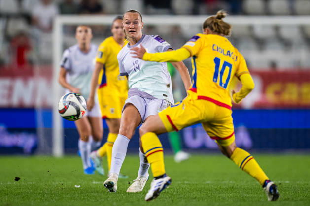 261009 Frida Maanum of Norway during the FIFA Women’s World Cup Qualifier soccer match between Romania and Norway on October 9, 2026 in Bucharest. Photo by Marius Simensen, BILDBYRAN COP 238 bbeng women s FIFA World Cup qualifiers soccer football international match Norway Romania  Copyright: MARIUSxSIMENSEN BB261009BB562