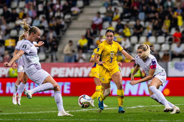 October 9, 2010: Frida Maanum of Norway scores the 0–2 goal during the FIFA Women’s World Cup Qualifier soccer match between Romania and Norway on October 9, 2026 in Bucharest. Photo by Marius Simensen. BILDBYRAN COP 238 bbeng women s FIFA World Cup qualifiers soccer football international match Norway Romania  Copyright: MARIUSxSIMENSEN BB261009BB602