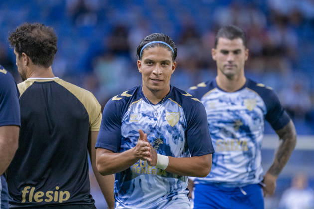 MALAGA, SPAIN - OCTOBER 9: Haitam (N7) during warm up before La Liga match between Malaga and RCD Espanyol at the Estadio de la Rosaleda on the 9th of October, 2026 in Malaga, Spain Copyright: xAndresxLopezxSheridanxx xSPPx Sportspressphoto_SPR249645