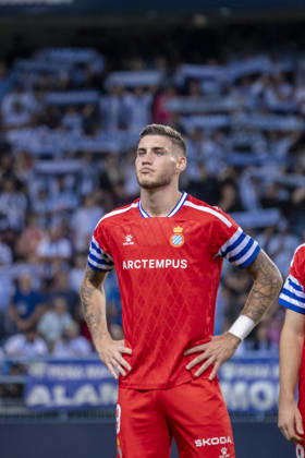 MALAGA, SPAIN - OCTOBER 9: Roberto Fernandez (N9) before La Liga match between Malaga and RCD Espanyol at the Estadio de la Rosaleda on the 9th of October, 2026 in Malaga, Spain Copyright: xAndresxLopezxSheridanxx xSPPx Sportspressphoto_SPR249652