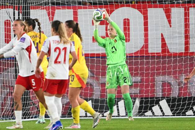 Belgium v Poland - FIFA Women s World Cup 2027 UEFA Qualifiers LEUVEN, BELGIUM - OCTOBER 09 : Seynhaeve Lowiese goalkeeper of Belgium during the FIFA Women s World Cup 2027 UEFA European Qualifiers play-offs round 1 path 2 first leg match between Belgium and Poland on October 9, 2026 in Leuven, Belgium, 09 10 2026 Leuven Belgium  Copyright: xVincentxKalutx