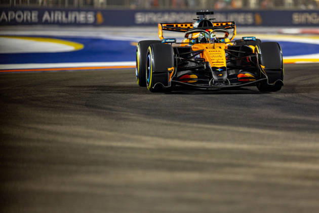RECORD DATE NOT STATED 9th October 2026; Marina Bay, Singapore; Formula 1, Singapore Grand Prix, Free Practice and Sprint Qualifying Day; Oscar Piastri (81) of Australia and McLaren Mastercard F1 Team during qualifying StephenxBlackberry
