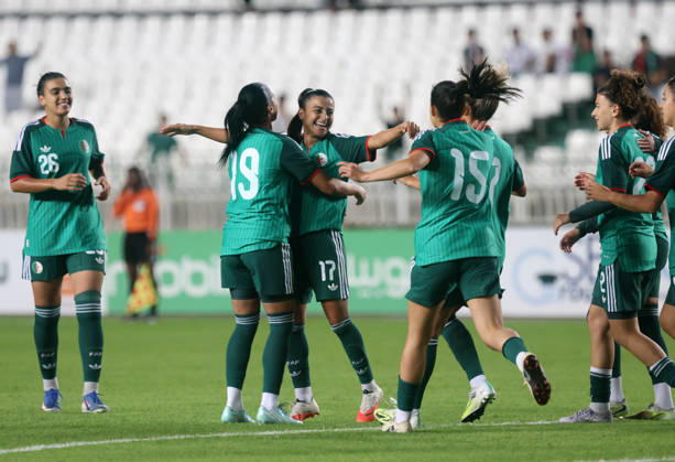 Algerie vs Republique centrafricaine feminine (Qualifications JO les Joueuse d Algerie celebre le Bute contre Republique centrafricaine, lors du match Algerie contre Republique centrafricaine feminine, Qualifications JO Los Angeles 2028, au Stade de 5 Juillet a Alger, en Algerie, le 09 Octobre 2026 (Photo By Billel Bensalem APPImages) Alger Algerie Copyright: xAlgÃ riexPressexPhotosxAPPxBillelxBensalemx xAPPxImagesx 670A1889