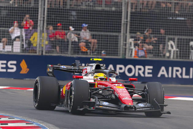 October 9, 2026, Singapore, Kaohsiung City, Singapore: LEWIS HAMILTON of Scuderia Ferrari sets the fourth-fastest lap time during FP1 of the 2026 Formula 1 Singapore Grand Prix at Marina Bay Street Circuit in Singapore. Singapore Singapore - ZUMAh201 20261009_zsp_h201_016 Copyright: xYichinxHoux